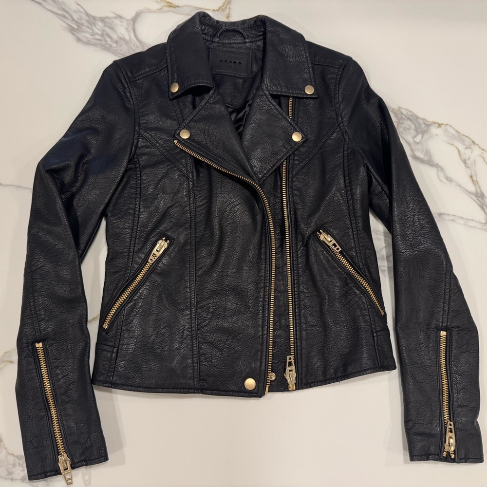BlankNYC Life Changer Moto Jacket with Gold Zippers